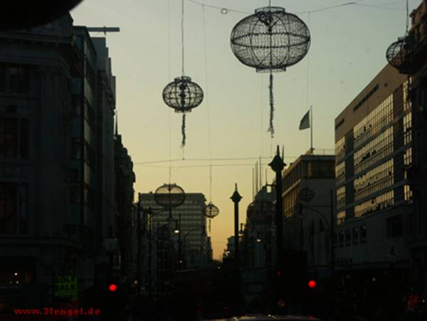 chinese lamps at chinese new years eve over bond street in London
