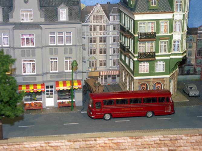 Bus on Bahnhofsstrasse in Moosbach