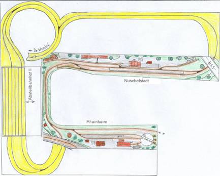 Gleisplan MRE untere Ebene